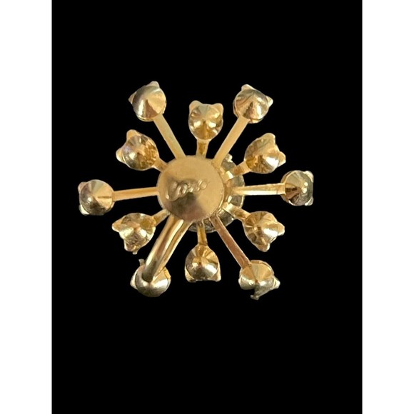 Coro Blue Starburst Brooch & Earrings Set Rare Estate Signed Mid Century 3 Piece - Picture 7 of 10